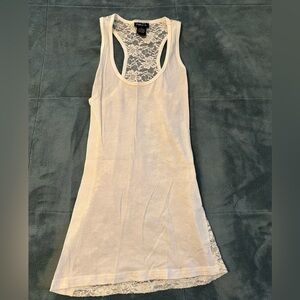 Rue21 Cream Lace Detail Tank Top